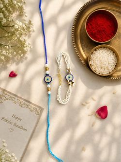 Blue Meenakari evil eye