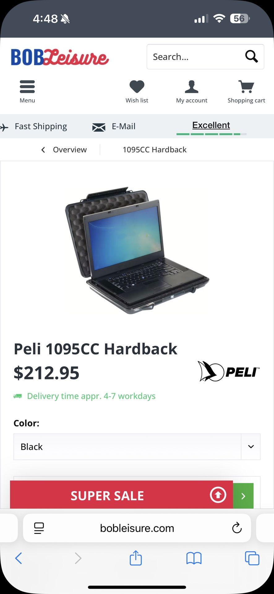 Pelican 1095 Water Proof Laptop Case 