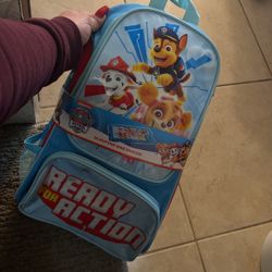 Bag Pack With Sleeping Bag Paw patrol