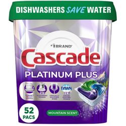 Cascade Mountain Platinum Plus Action Dishwasher Detergent - 52ct