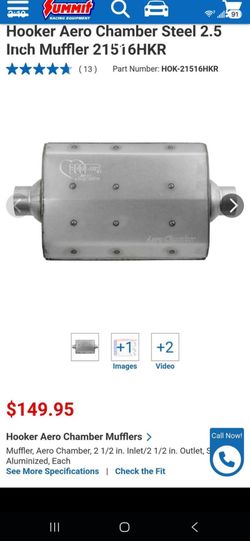 Hooker Aero Chamber Steel 2.5 Inch Muffler 21516HKR