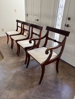 Beautiful Vintage Regency-Style Dining Chairs (Set of 4)