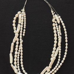 Moving sale! 4 Strand Freshwater White Pearl Necklace Artisan Made(Length:21in)