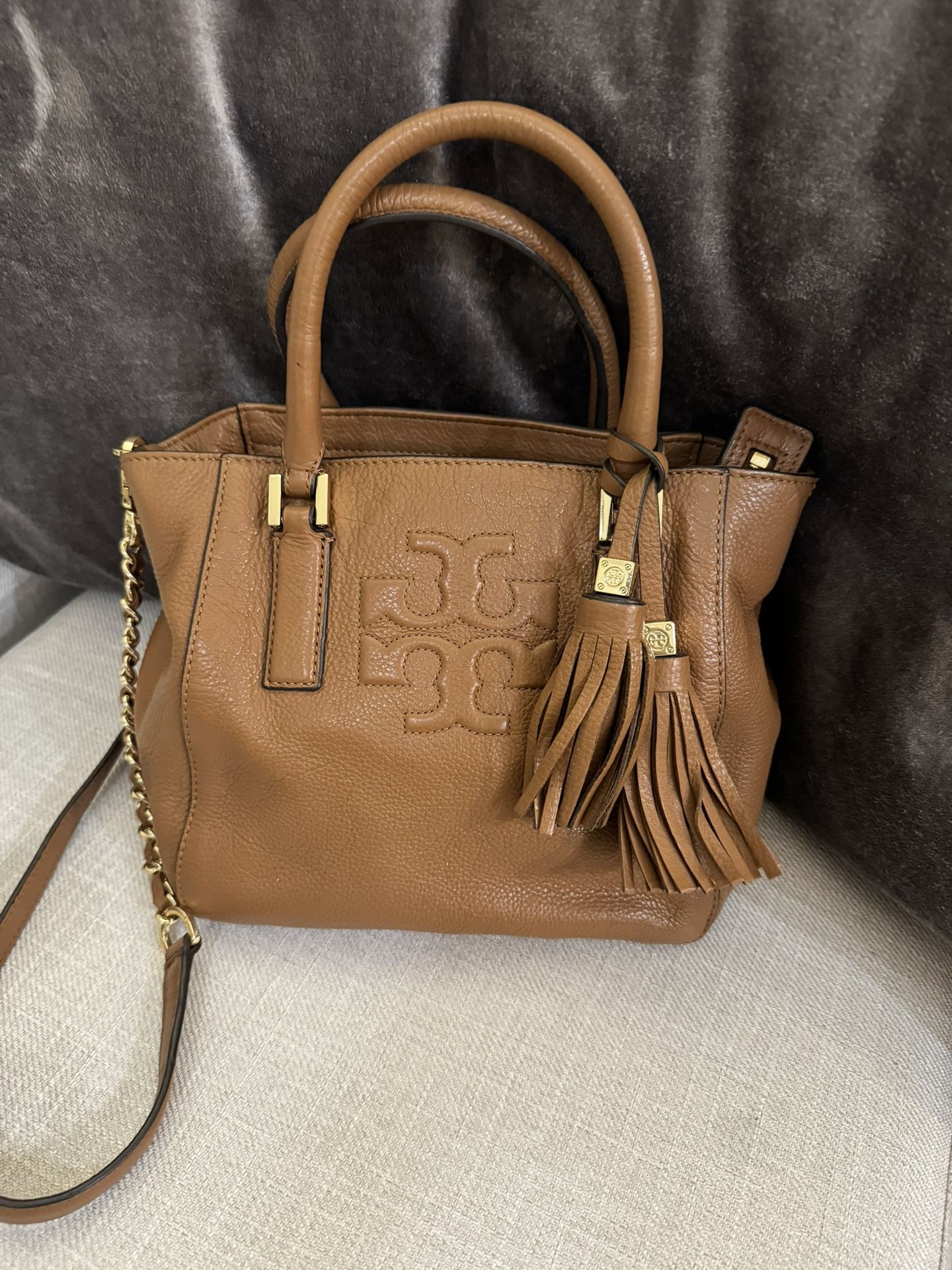 Tory Burch Leather Handbag - Convertible Style:Crossbody&Tote