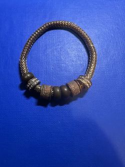 Gold Mesh Charm Bracelet