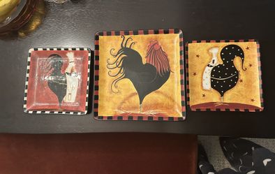 Dan Dipaolo Certified International Rise & Shine Rooster Chef Plates