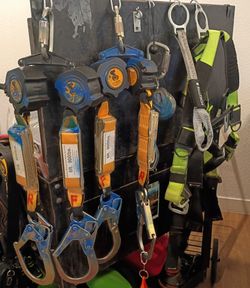 Complete OSHA-Approved Fall Protection Safety Lot - SRLs & Harness
