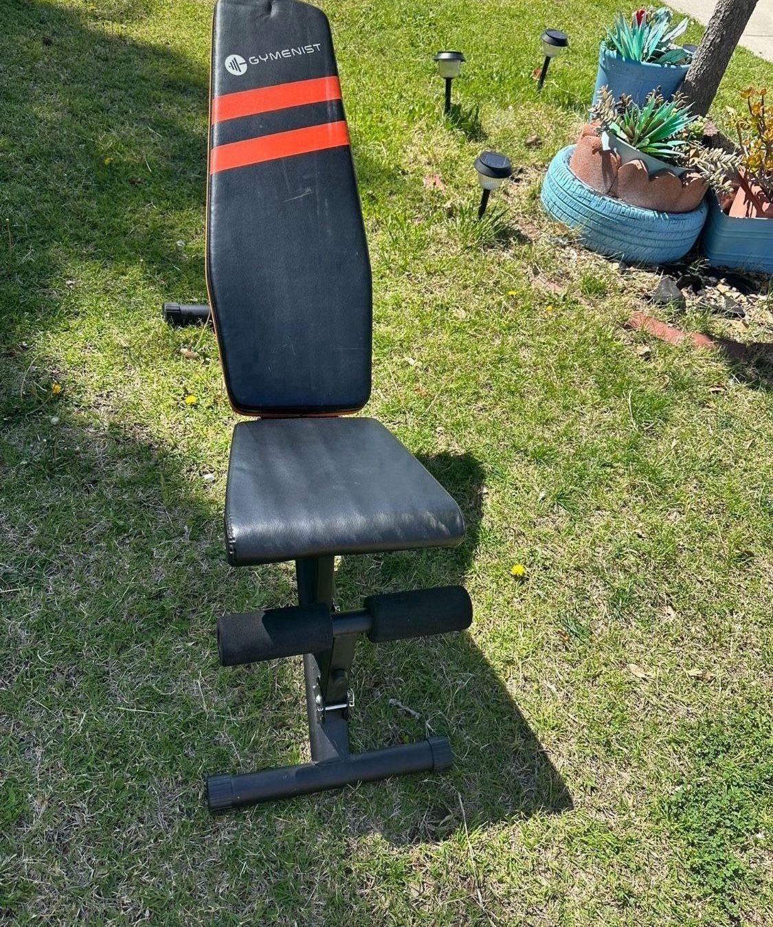 Gymenist, Adjustable Exerciser Bench, Exercise Workout Bench, Foldable and Easy to Carry, No Assembly Needed