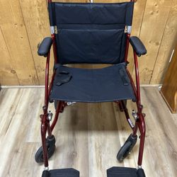 Drive Medical Fly-Lite 19" Aluminum Transport Chair Wheelchair
