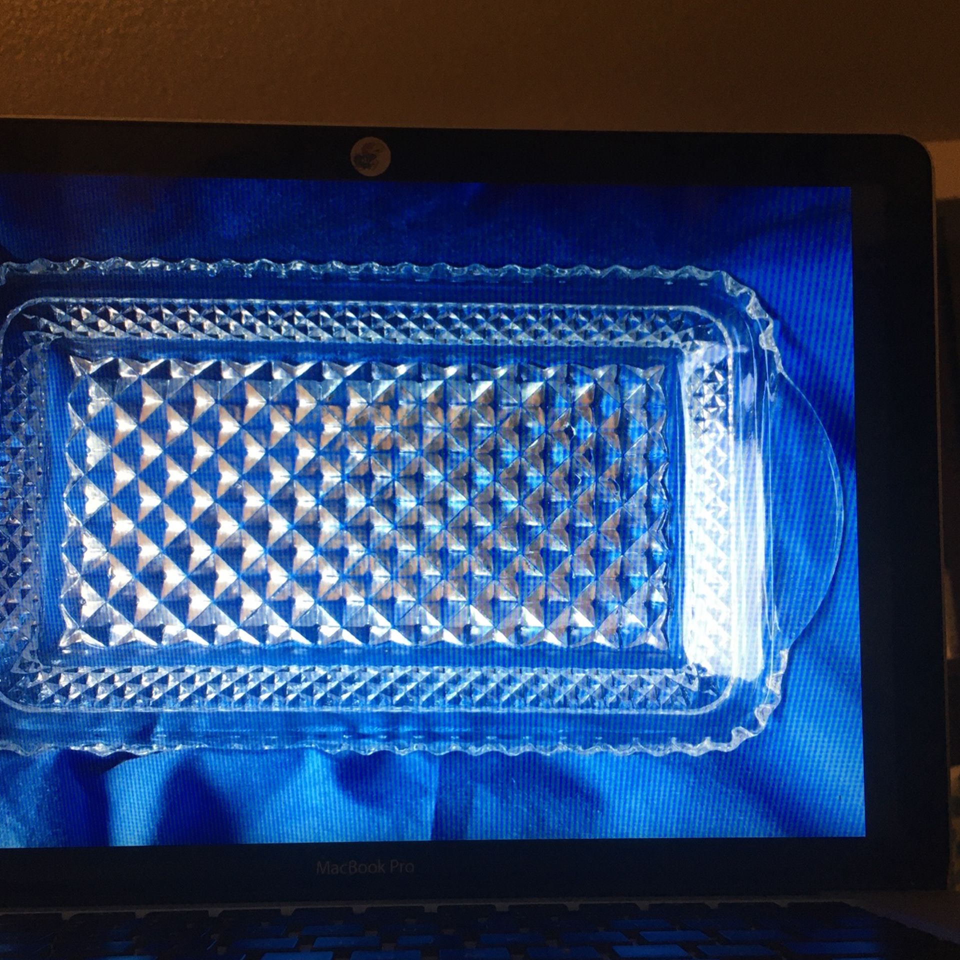 Antique Vintage Wexford pattern by Anchor Hicking pressed glass relish / condiment tray