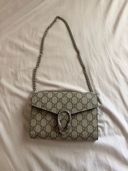 Brown bag with silver hardware