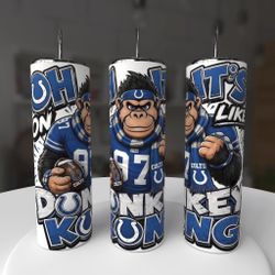 Indianapolis Colts Football Donkey Kong Tumbler