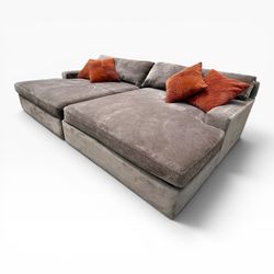 Huge Double Chaise Sectional Sofa Couch