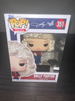 VAULTED EXCLUSIVE LIMITED EDITION DIAMOND GLITTER Dolly Parton Funko Pop Rocks #351 Country Music