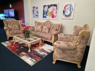 4 piece vintage couch, sofa and coffee table