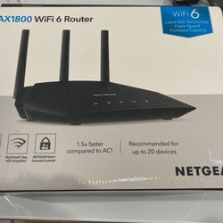 Netgear AX1800 WiFi 6 Router new unwrapped