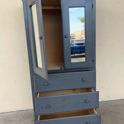 Tall Grey Pine Closet