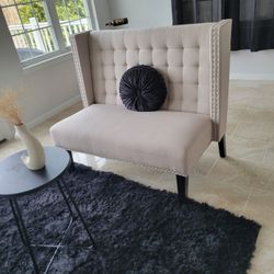 Two Loveseat Bench Sofa Couchs