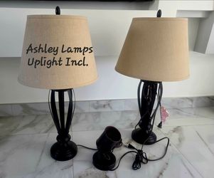 Ashley Table Lamps Set of 2 with Uplight