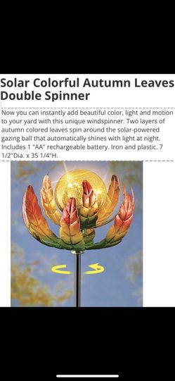 Solar Colorful Autumn Leaves Double Spinner