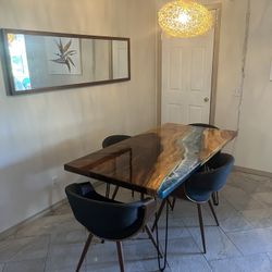 Table And Chairs 63”x36”