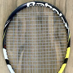 BABOLAT AEROPRO DRIVE STRUNG Tennis Racquet! 4 1/4! POLY STRING! RAFAEL NADAL!