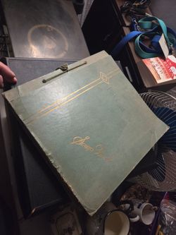 Old scrap book FULL of cool old post cards