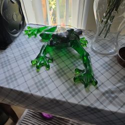 Collectible Frog Figurine Glass