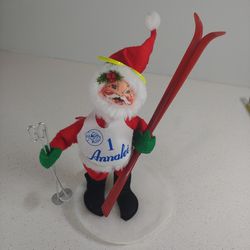 Annalee Skiing Santa Claus w/ Skis Vintage christmas Doll 1993 11"