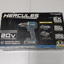 Hercules 20V Brushless Drill/Driver Combo Kit