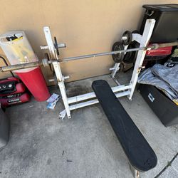 Bench Press With Weights Barbell