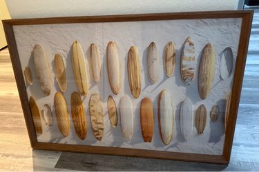 Coastal Boho Surfboard Wall Decor – Excellent Condition 36x24