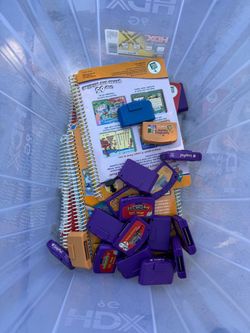 LeapPad Game Cartridges and Books Lot