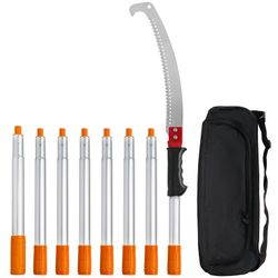 VEVOR Manual Pole Saw 4.6-9.8 ft Extendable Tree Pruner Aluminum Pole Branch Saw