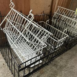 12 pcs Metal Wire Baskets/Bins/Shelves For Pegboard Organization
