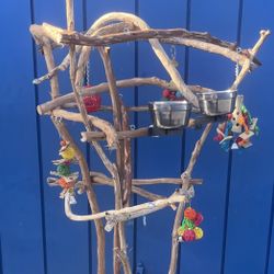 Amazon Parrot Perch Tree … Artsy And Rustic Looking , All Custom  💯… Top Quality AAA+ Yess We Deliver ! Lasts For Years… 