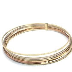 14kt Tri-color 7-Day Bangles