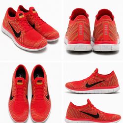 Nike Free 4.0 Flyknit Red/Multicolor size 13