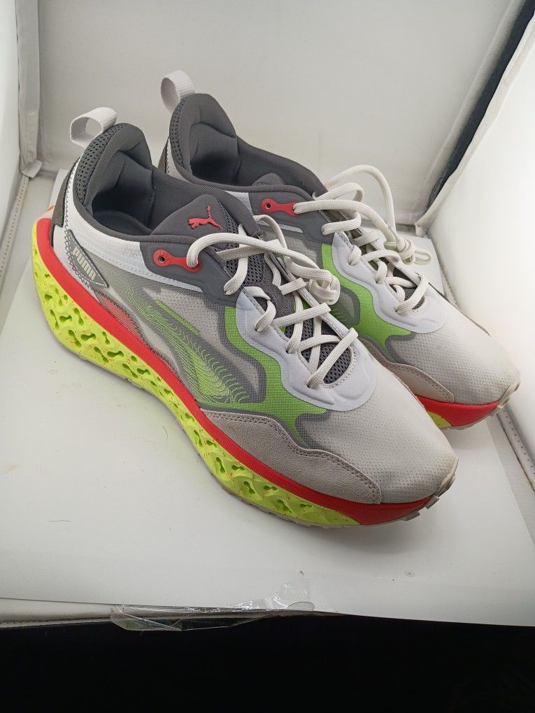 Puma Xetic Sculpt Illusion * White/Neon - Men's 11