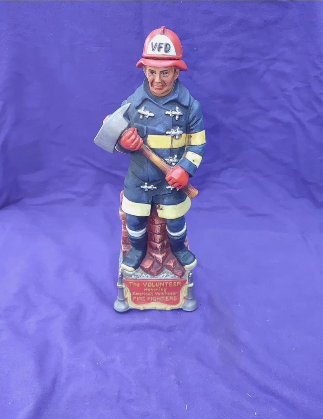 1978 The Volunteer Firefighter Commonwealth Distillery Whiskey Decanter