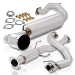 Honda CRX 1988-1991 Stainless Steel Catback Exhaust System (Piping: 2.25" / 58mm | Tip: 4.5") CB-HD51880CH