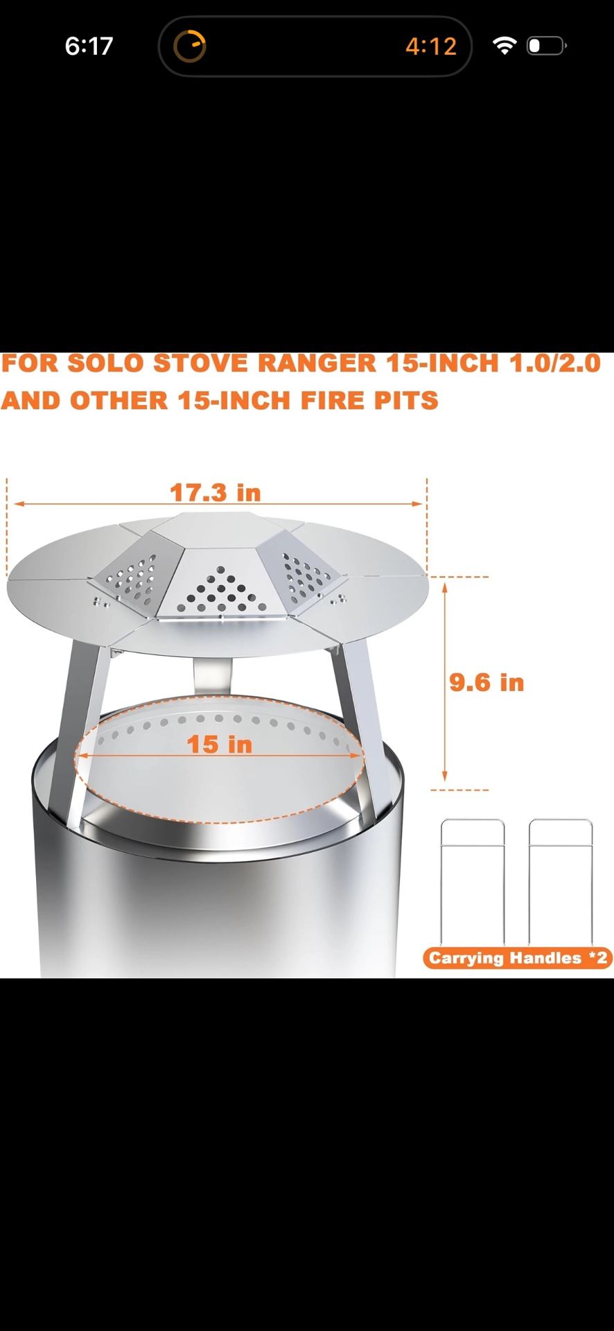 Solo Stove Ranger Heat Deflector