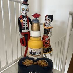 Modelo Beer  DAY OF THE DEAD BOBBLE HEAD STATUE 44” Tall Limited Edition