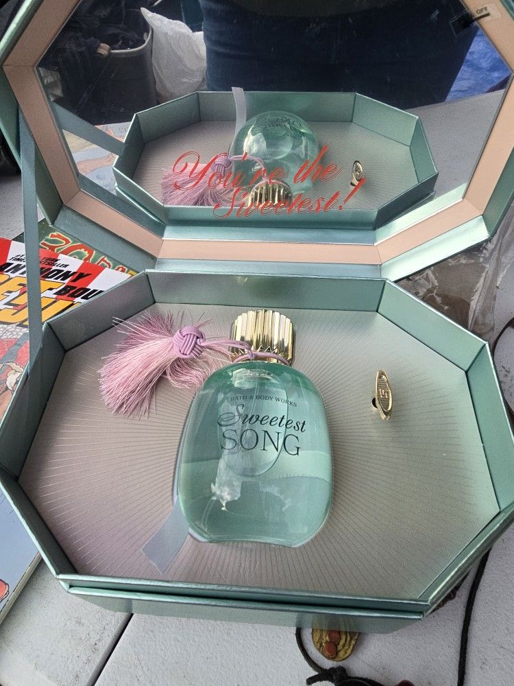 Bath And Body Works Sweetest Song Perfume 3.4oz And Music Box