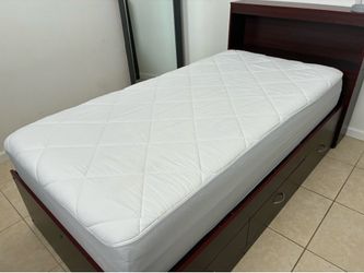 Triple-Protected 10” Gel Memory Foam Mattress - Twin-size + FREE Mattress Topper & Sheet (Single Owner)