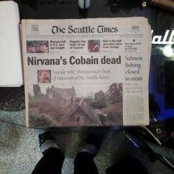 Kurt Cobain "Expired" News Paper From Day After  