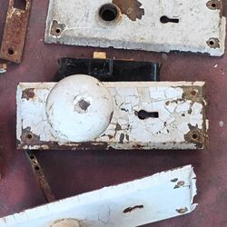 Antique Door Knobs with Four Plates