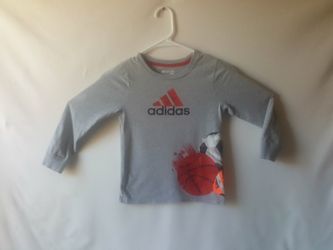 Adidas boys sports themed long sleeve top size 6