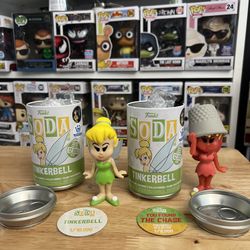 EXCLUSIVE LE GLOW RED CHASE BUNDLE Tinkerbell Funko Soda Peter Pan Disney Movies