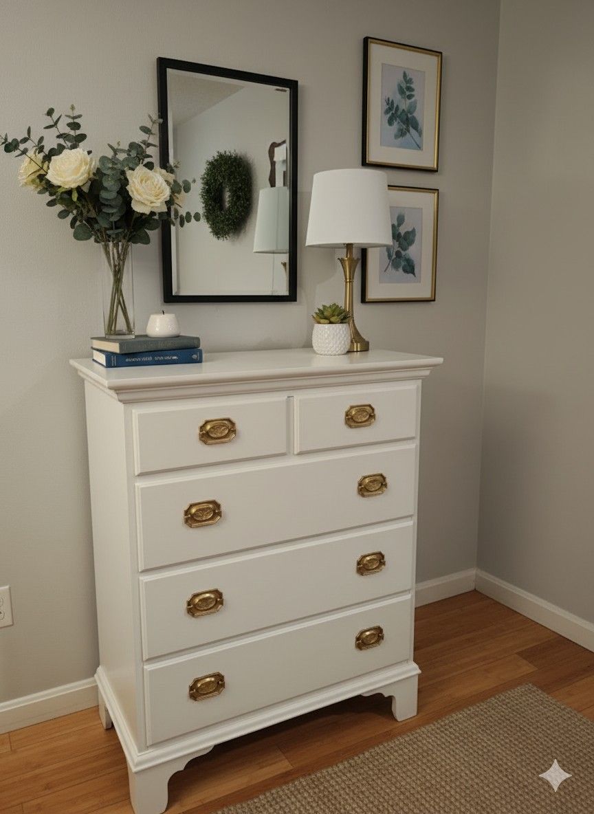 Beautifully Refinished "Dixie" Six-Drawer Tall Dresser/Chest of Drawers